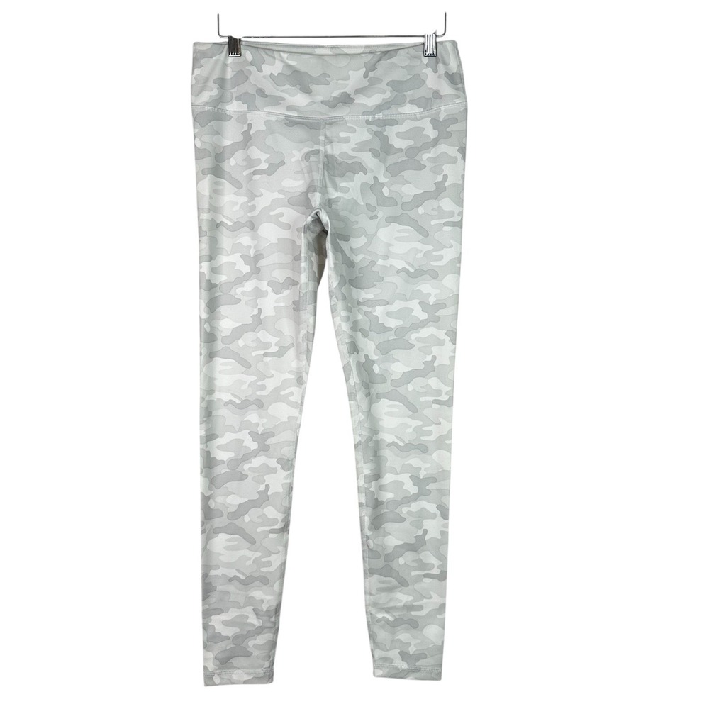 Glyder Camo Leggings Women's Medium Gray White‎ High Rise Stretch Athleisure